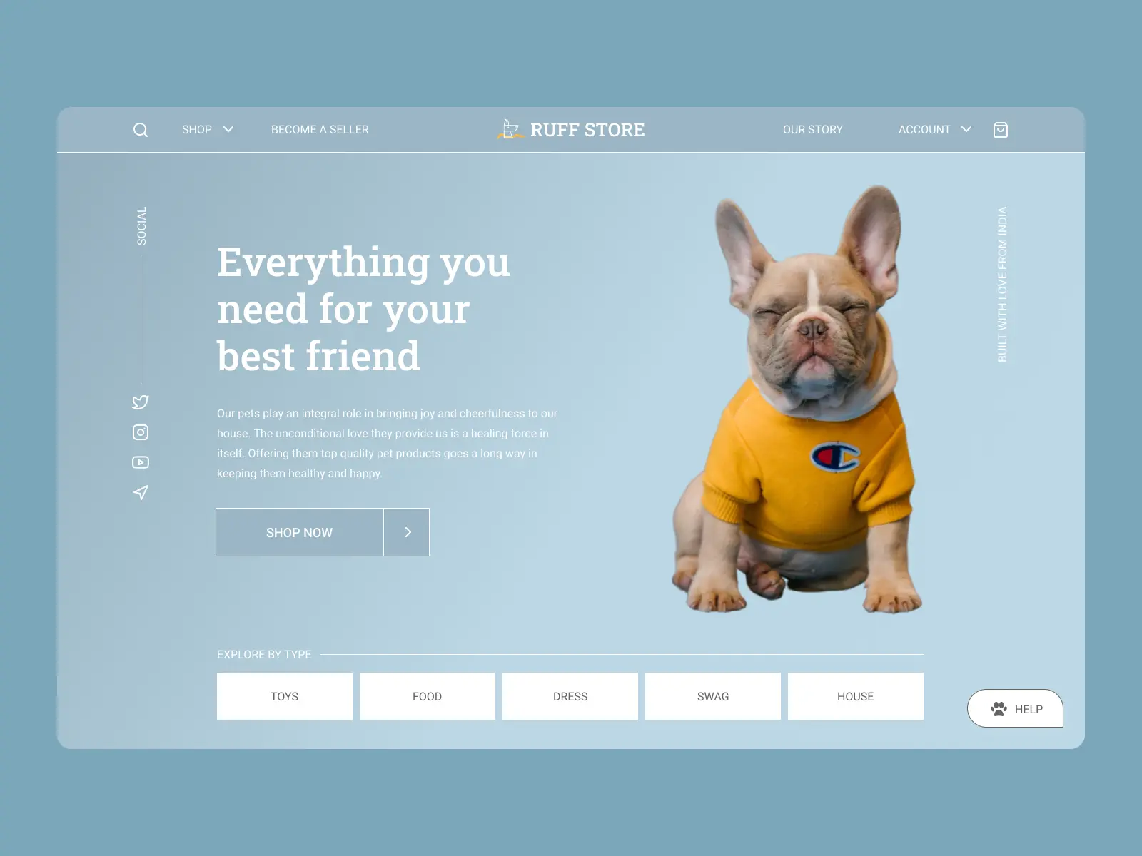 Pet Market Landing Page