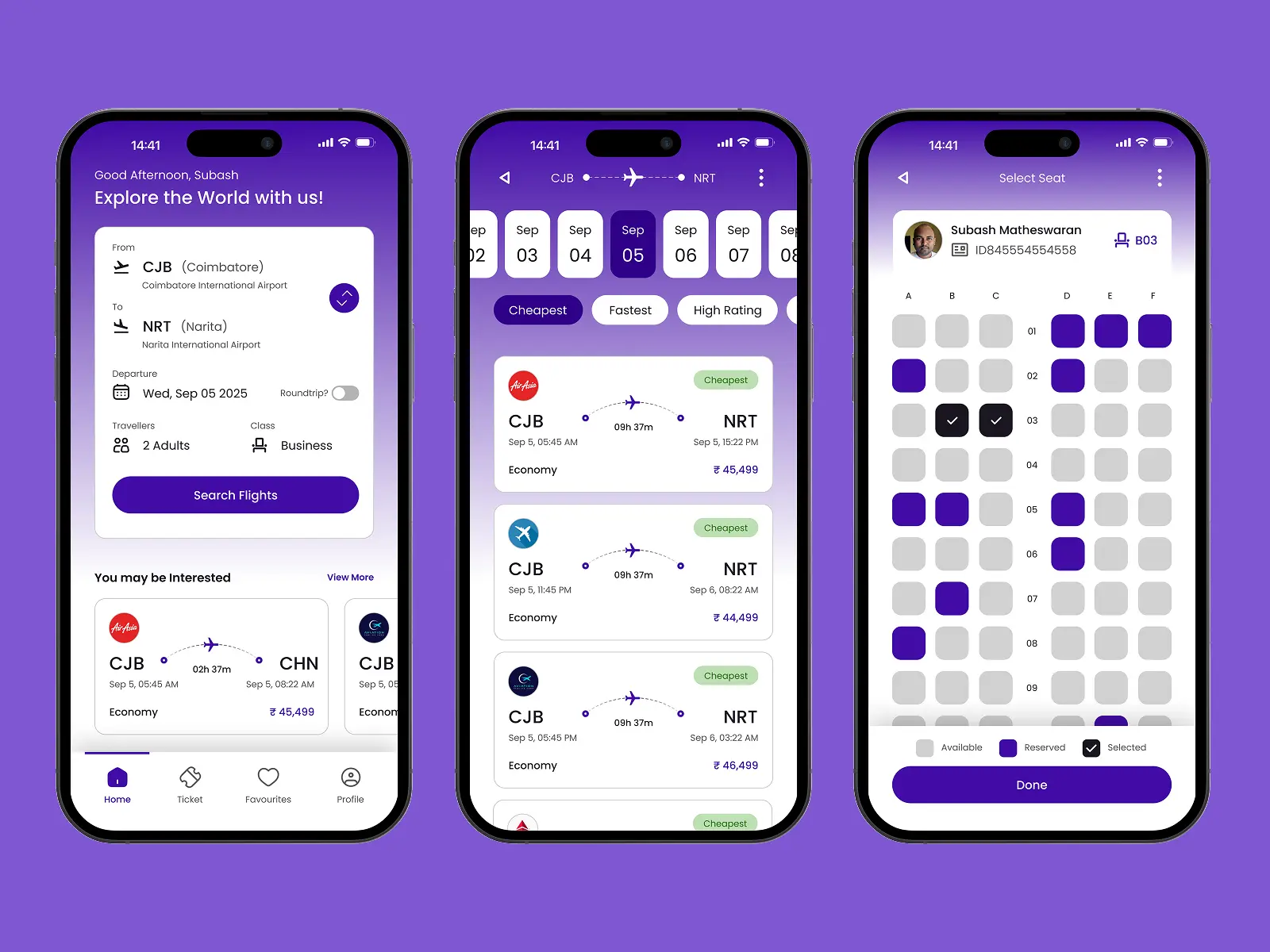 Flight Ticket Booking App