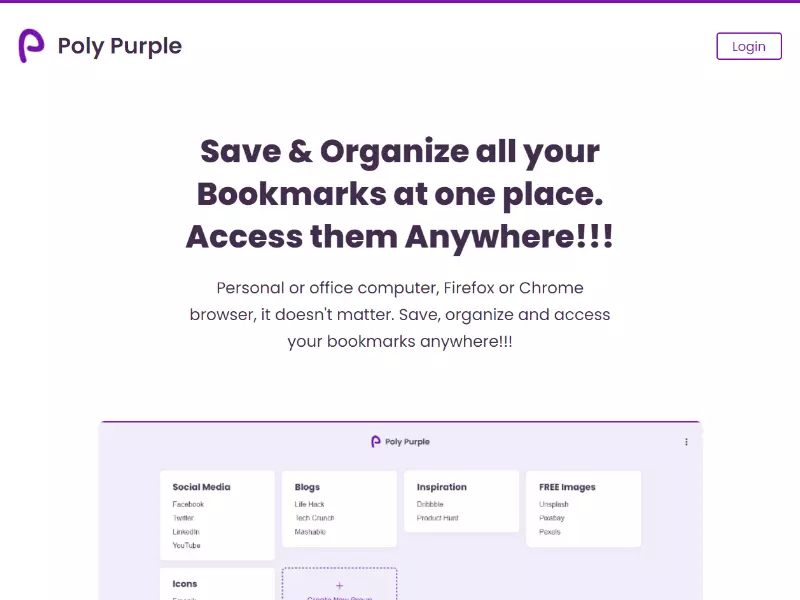 poly purple bookmarks